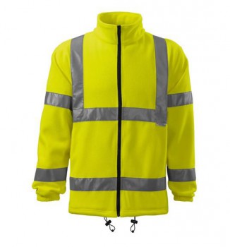 MALFINI ® Reflexní fleecová mikina HV Fleece Jacket Rimeck žlutá - Velikost mikiny M