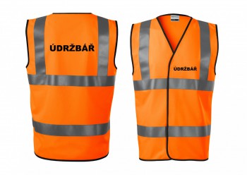 Kokardy.cz ® Reflexní vesta oranžová Údržbář - M unisex