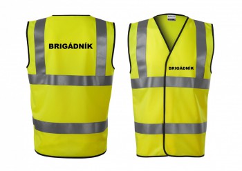 Kokardy.cz ® Reflexní vesta žlutá Brigádník - XXL unisex