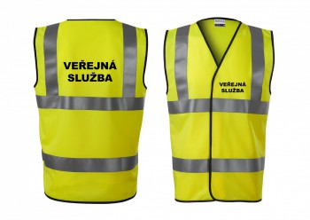 Kokardy.cz ® Reflexní vesta žlutá Veřejná služba - M unisex