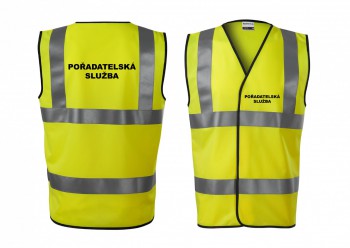 Kokardy.cz ® Reflexní vesta žlutá Pořadatelská služba - XXL unisex
