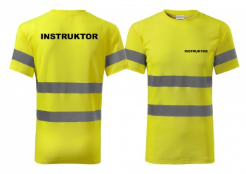 Kokardy.cz ® Reflexní tričko žlutá Instruktor - XS pánské