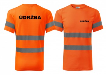 Kokardy.cz ® Reflexní tričko oranžová Údržba - L pánské