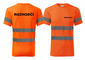 Kokardy.cz ® Reflexní tričko oranžová Rozhodčí - XL pánské