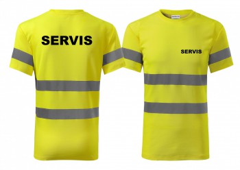 Kokardy.cz ® Reflexní tričko žlutá Servis - M pánské