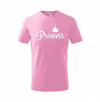Kokardy.cz ® Tričko Princess dětské sv. růžová s bílým potiskem - 110 cm/4 roky