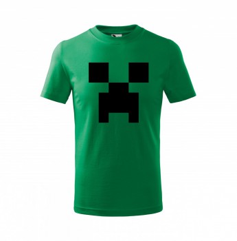 Kokardy.cz ® Tričko Minecraft dětské zelená s černým potiskem - 122 cm/6 let