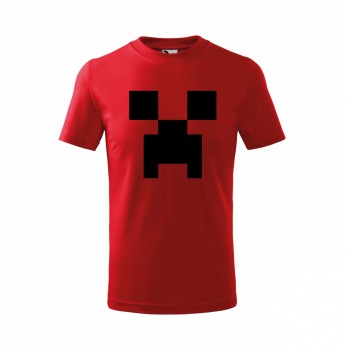 Kokardy.cz ® Tričko Minecraft dětské červená s černým potiskem - 158 cm/12 let