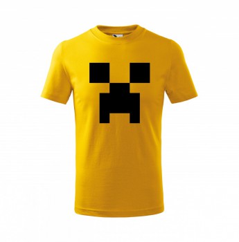 Kokardy.cz ® Tričko Minecraft dětské žluté s černým potiskem - 158 cm/12 let