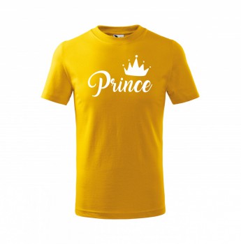 Kokardy.cz ® Tričko Prince dětské žluté s bílým potiskem - 110 cm/4 roky
