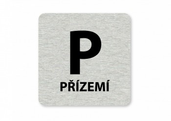 Kokardy.cz ® Piktogram Přízemí stříbro 02