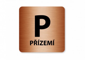 Kokardy.cz ® Piktogram Přízemí bronz 02