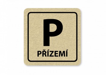 Kokardy.cz ® Piktogram Přízemí zlato