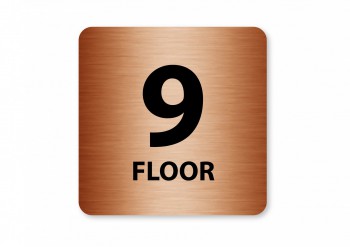 Kokardy.cz ® Piktogram 9.floor bronz