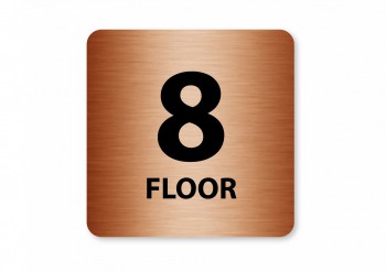 Kokardy.cz ® Piktogram 8.floor bronz