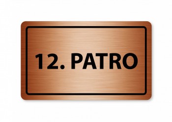 Kokardy.cz ® Piktogram 12.patro 160x80mm bronz