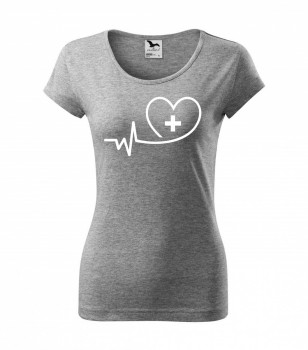 Poháry.com ® Tričko pro zdravotní sestřičku D12 šedé - XS dámské