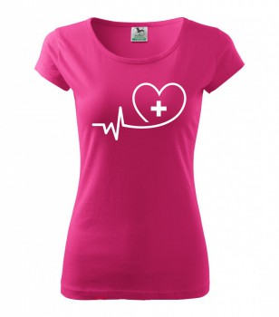 Poháry.com ® Tričko pro zdravotní sestřičku D12 růžové - XS dámské