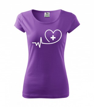 Poháry.com ® Tričko pro zdravotní sestřičku D12 fialové - XXL dámské