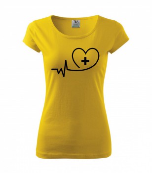 Poháry.com ® Tričko pro zdravotní sestřičku D12 žluté - S dámské