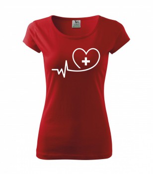 Poháry.com ® Tričko pro zdravotní sestřičku D12 červené - XS dámské