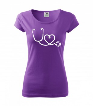 Poháry.com ® Tričko pro zdravotní sestřičku D14 fialové - XS dámské