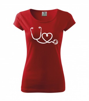 Poháry.com ® Tričko pro zdravotní sestřičku D14 červené - XS dámské