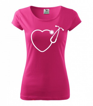 Poháry.com ® Tričko pro zdravotní sestřičku D13 růžové - XL dámské