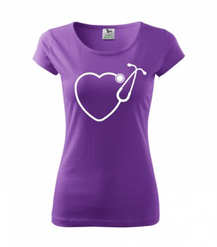 Poháry.com ® Tričko pro zdravotní sestřičku D13 fialové - XS dámské