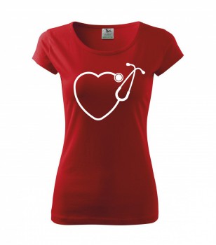 Poháry.com ® Tričko pro zdravotní sestřičku D13 červené - XS dámské