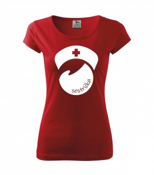 Poháry.com ® Tričko pro zdravotní sestřičku D8 červené - XS dámské