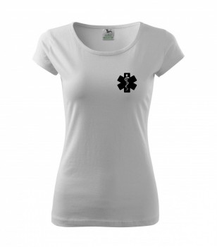 Poháry.com ® Tričko pro zdravotní sestřičku D15 bílé/č - M dámské