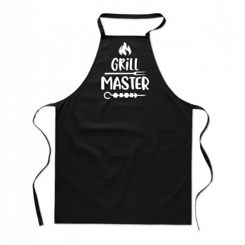 Poháry.com ® Zástěra s potiskem Grill master černá - Z18