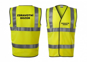 Kokardy.cz ® Reflexní vesta žlutá Zdravotní dozor