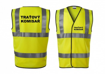 Kokardy.cz ® Reflexní vesta žlutá Traťový komisař - XXL unisex