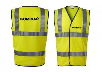 Kokardy.cz ® Reflexní vesta žlutá Komisař - M unisex