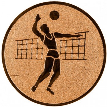Kokardy.cz ® Emblém volejbal muž bronz 25 mm
