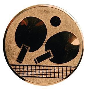 Kokardy.cz ® Emblém stolní tenis bronz 25 mm