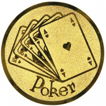 Kokardy.cz ® Emblém poker zlato 25 mm