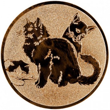 Kokardy.cz ® Emblém kočky bronz 25 mm