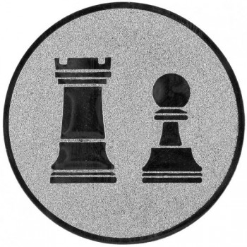 Kokardy.cz ® Emblém šachy stříbro 25 mm