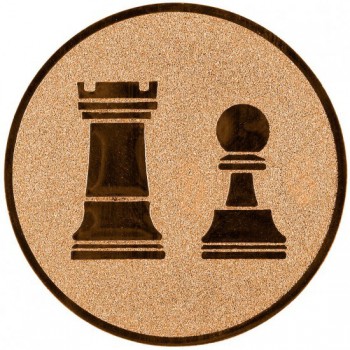 Kokardy.cz ® Emblém šachy bronz 25 mm