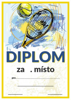 Kokardy.cz ® Diplom tenis D29