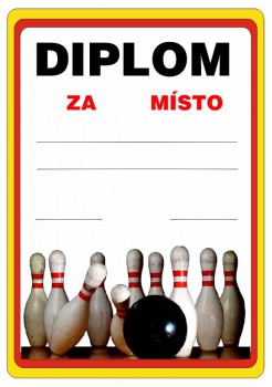 Kokardy.cz ® Diplom bowling D35