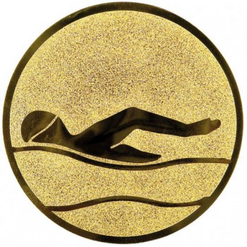 Kokardy.cz ® Emblém plavání zlato 25 mm
