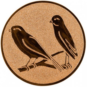 Kokardy.cz ® Emblém ptáci bronz 25 mm