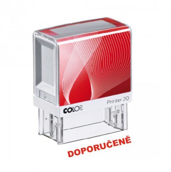 COLOP ® Razítko COLOP Printer 20/DOPORUČENĚ - červený polštářek