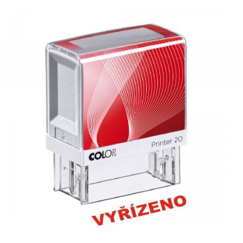 COLOP ® Razítko Colop Printer 20/vyřízeno - červený polštářek