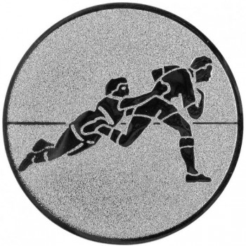 Kokardy.cz ® Emblém rugby stříbro 25 mm