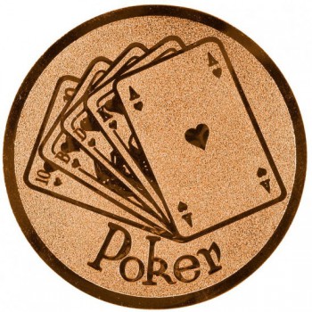 Kokardy.cz ® Emblém poker bronz 25 mm